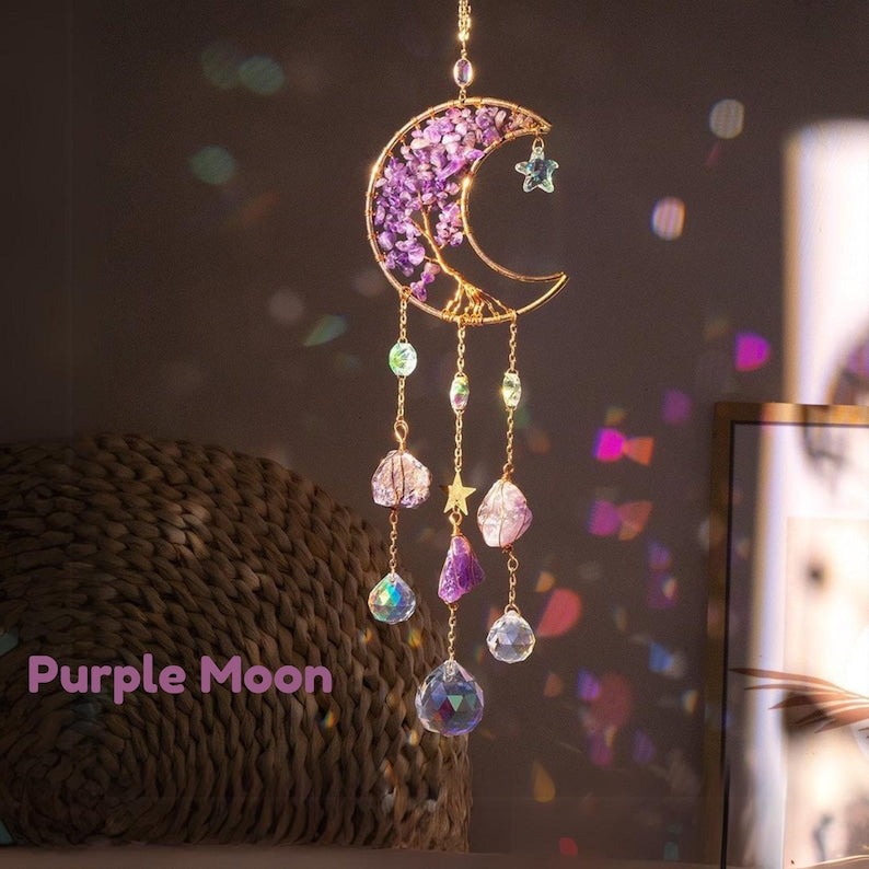 Moon Sun Catcher for Window Hanging