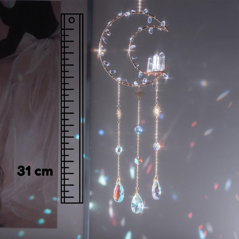 Moon Sun Catcher for Window Hanging