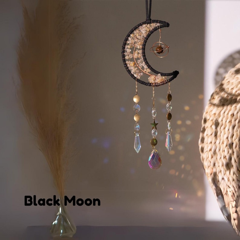 Moon Sun Catcher for Window Hanging