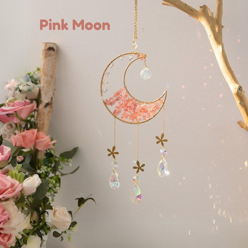 Moon Sun Catcher for Window Hanging