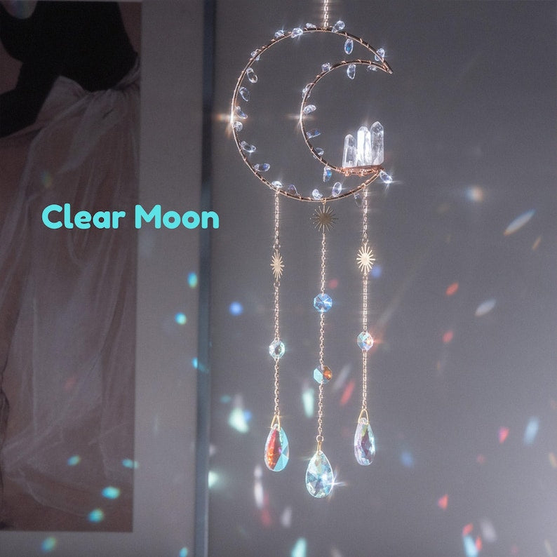 Moon Sun Catcher for Window Hanging