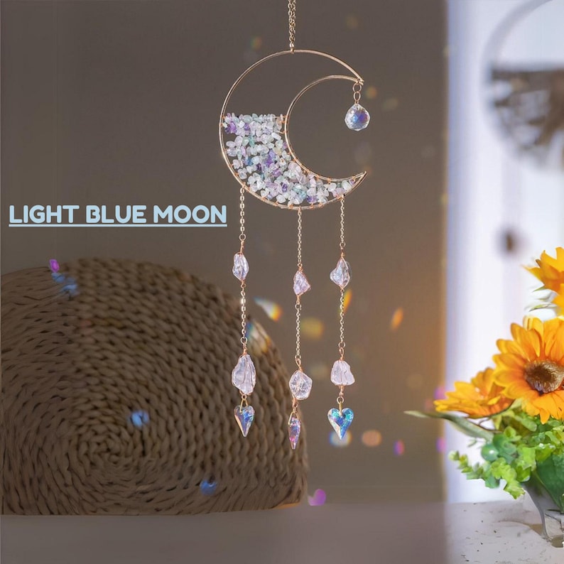 Moon Sun Catcher for Window Hanging