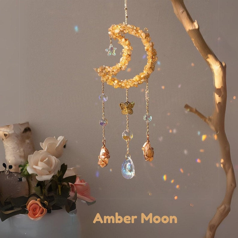 Moon Sun Catcher for Window Hanging