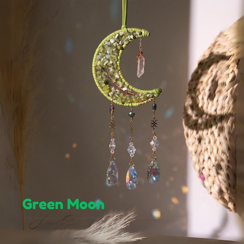 Moon Sun Catcher for Window Hanging